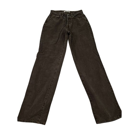 PacSun Brown Wide-Leg Denim Jeans Unisex - Picture 1 of 12